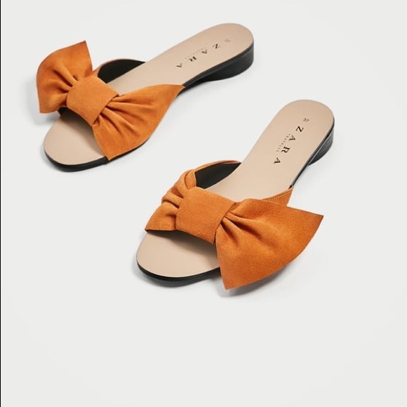 zara bow sandals